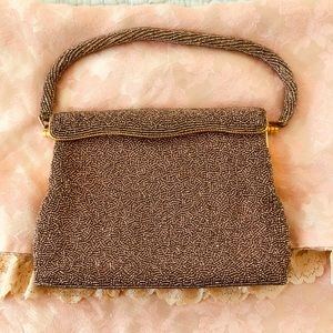 Vintage Elsie Tu Pink Beaded Small Hand Bag